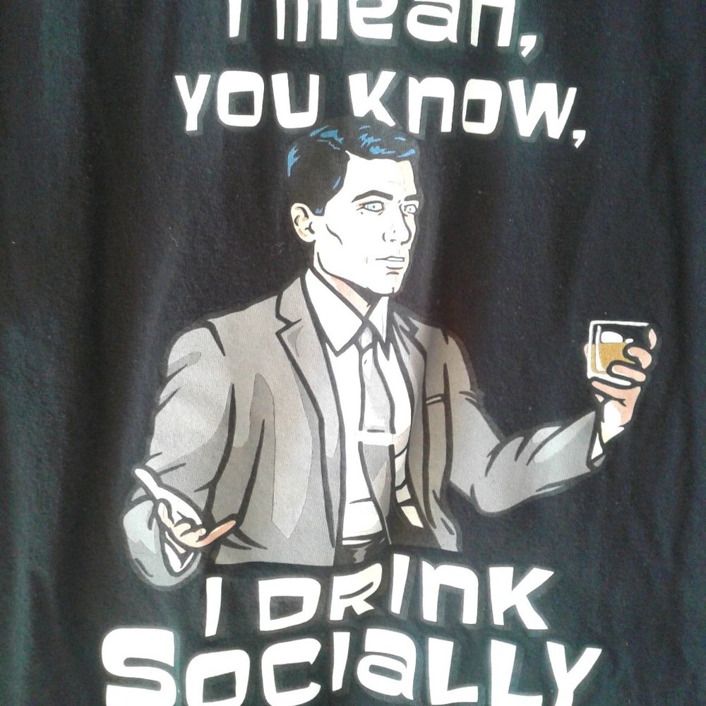 Mens med. Short sleeve t-shirt (ARCHER TV SHOW)